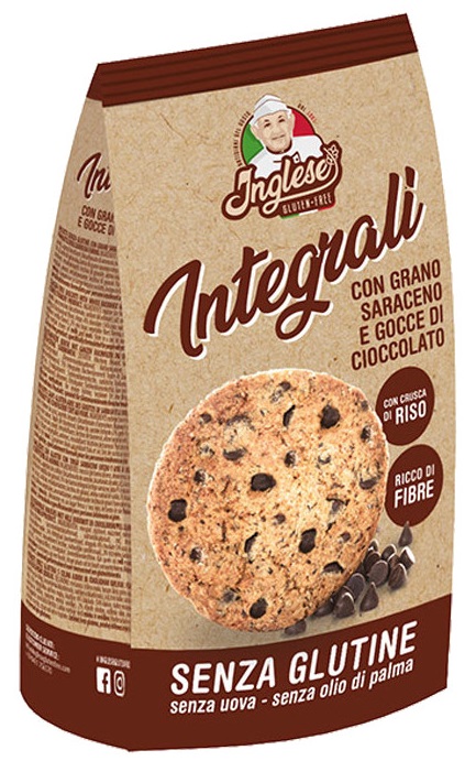 INGLESE BISCOTTI AL GRANO SARACENO CON GOCCE DI CIOCCOLATO 300 G - Farma Nice