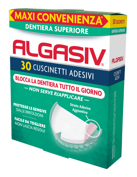 ALGASIV ADESIVO PER PROTESI DENTARIA SUPERIORE 30 PEZZI - Farma Nice