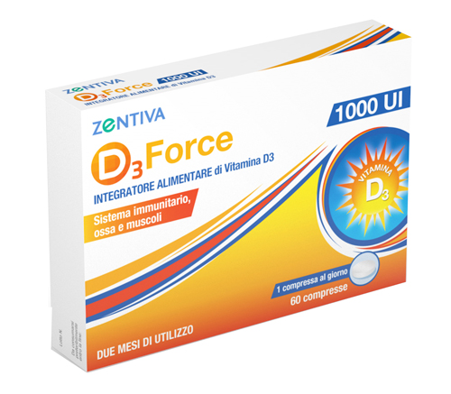 D3 FORCE ZENTIVA 1000UI 60 COMPRESSE - Farma Nice