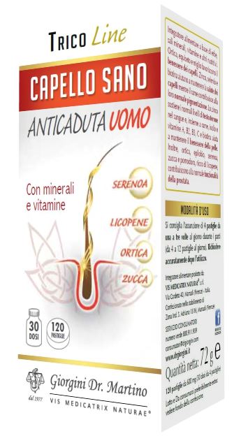 CAPELLO SANO ANTICADUTA UOMO 120 PASTIGLIE - Farma Nice