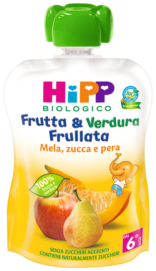 HIPP BIO FRUTTA & VERDURA MELA PERA ZUCCA 90 G - Farma Nice