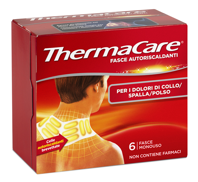 FASCE AUTORISCALDANTI A CALORE TERAPEUTICO THERMACARE COLLO/SPALLA/POLSO 6 PEZZI - Farma Nice