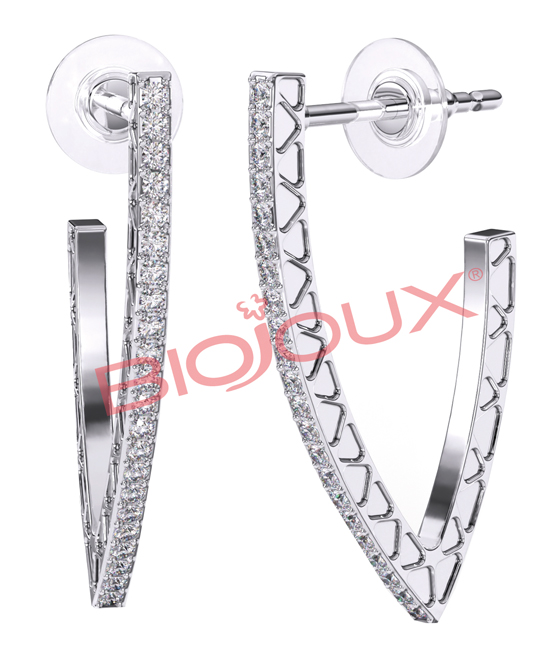 BJT205 ORECCHINI SIDNEY BOW STAINLESS STEEL - Farma Nice