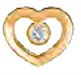 BJT207 ORECCHINI HEART SOLITAIRE GOLD PLATED - Farma Nice