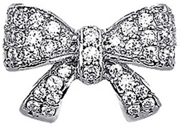 BJT208 ORECCHINI BOW TIE CRYSTAL STAINLESS STEEL - Farma Nice