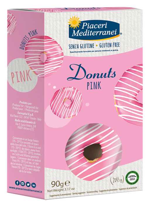 PIACERI MEDITERRANEI DONUTS PINK 90 G - Farma Nice