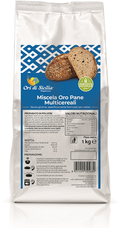 ORI DI SICILIA MIX ORO PANE MULTICEREALI 1 KG - Farma Nice