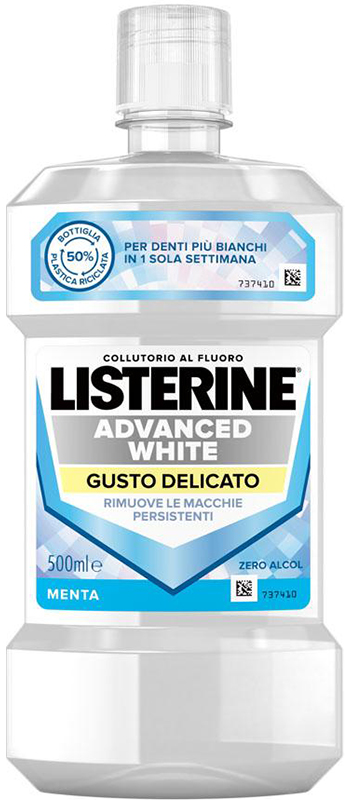 LISTERINE ADVANCED WHITE BUNDLE 500 ML GUSTO DELICATO - Farma Nice