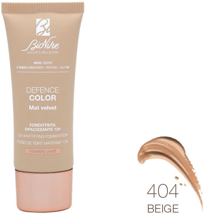DEFENCE COLOR FONDOTINTA MAT VELVET 404 30 ML - Farma Nice