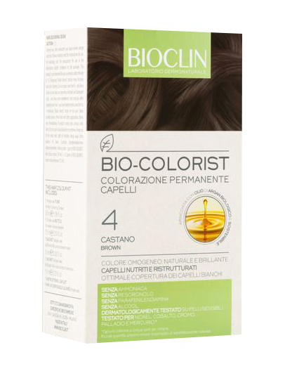 BIOCLIN BIO COLOR FAST&PERFECTION 4,0 CASTANO CREMA COLORANTE 60 ML + RIVELATORE IN CREMA 60 ML + BIO COLOR SHAMPOO 10 ML + BIO COLOR MASCHERA 10 ML - Farma Nice