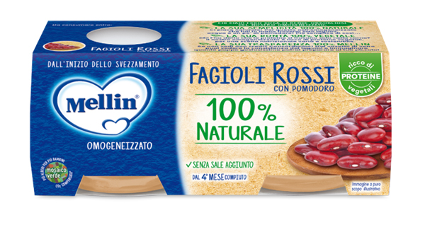 MELLIN OMOGENEIZZATO FAGIOLI ROSSI 2 X 80 G - Farma Nice