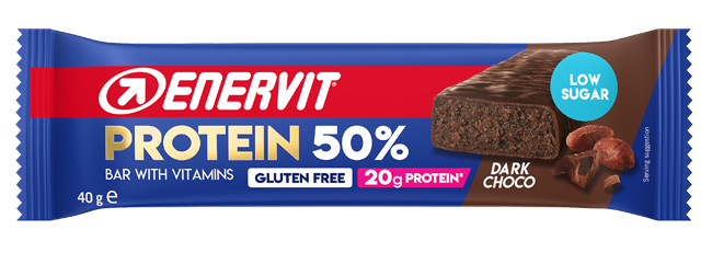 ENERVIT SPORT PROTEIN BAR 50% BARRETTA DARK CHOCOLATE 40 G - Farma Nice