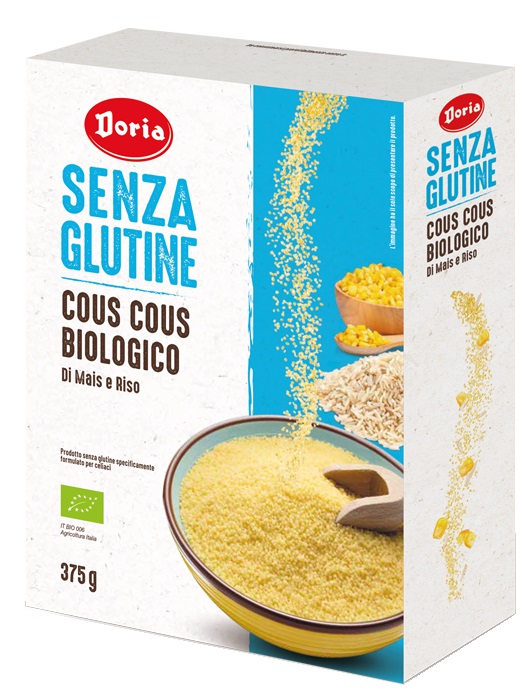 DORIA COUS COUS BIOLOGICO MAIS-RISO 375 G - Farma Nice