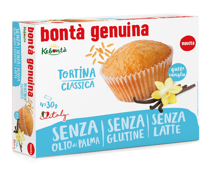 KEBONTA' TORTINA CLASSICA VANIGLIA 120 G - Farma Nice