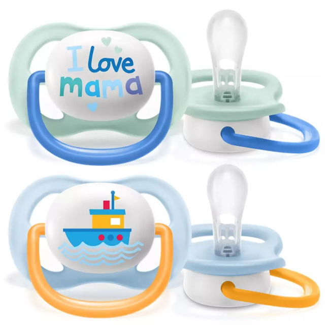 AVENT ULTRA AIR SUCCHIETTO MAMA/BOAT MASCHIO 0-6 MESI 2 PEZZI - Farma Nice
