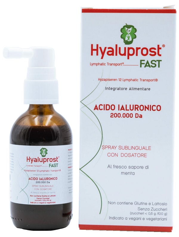HYALUPROST FAST SPRAY SUBLINGUALE CON DOSATORE SAPORE MENTA 50 ML - Farma Nice