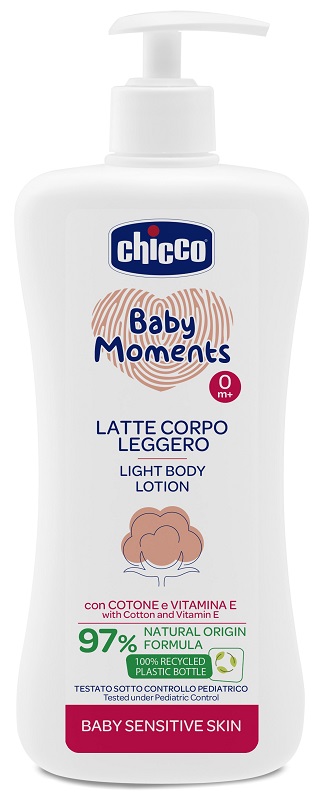CHICCO BABY MOMENTS LATTE CORPO SENSITIVE LEGGERO 500 ML - Farma Nice