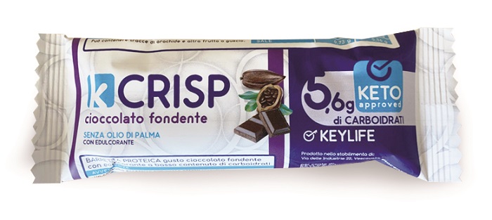 KEYLIFE KCRISP CIOCCOLATO FONDENTE BARRETTA 35 G - Farma Nice