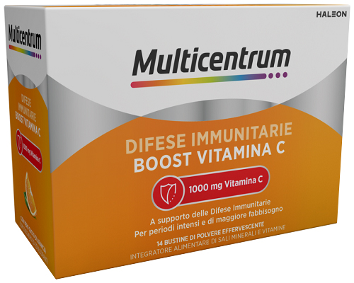 MULTICENTRUM DIFESE IMMUNITARIE BOOST VITAMINA C 14 BUSTINE - Farma Nice