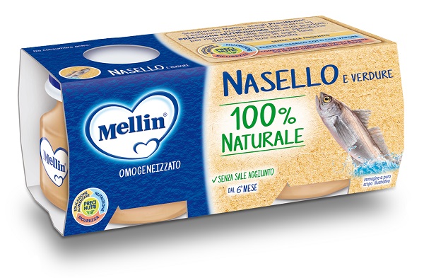 MELLIN OMOGENEIZZATO NASELLO 4X80 G - Farma Nice