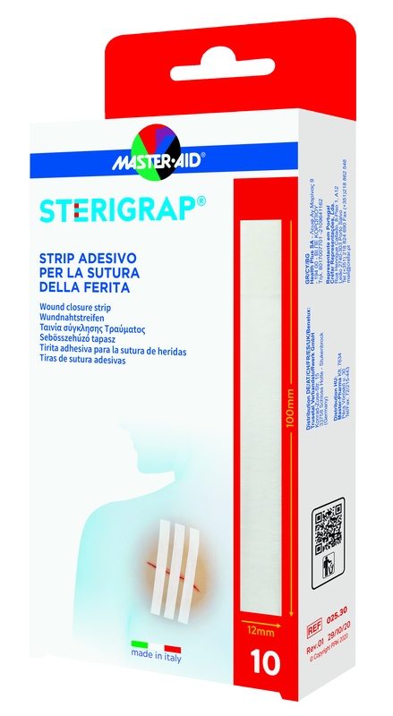 MASTER-AID STERIGRAP STRIP ADESIVO SUTURA FERITE 100X12 MM 6 PEZZI - Farma Nice