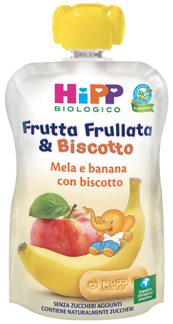 HIPP BIO FRUTTA FRULLATA&BISCOTTO MELA BANANA BISCOTTO 90 G - Farma Nice