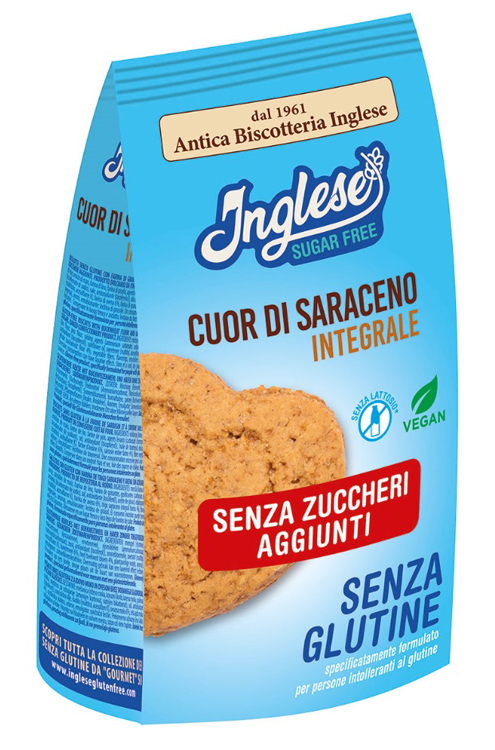 INGLESE BISCOTTI CUOR DI SARACENO SENZA ZUCCHERI AGGIUNTI PROMO 300 G - Farma Nice