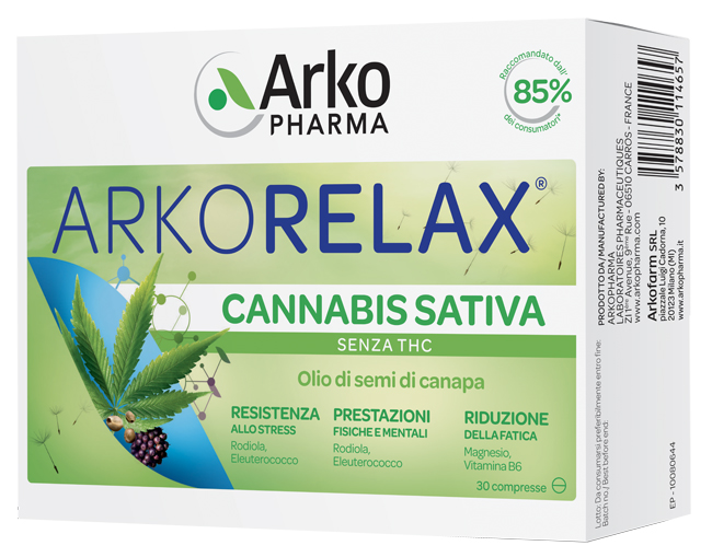 ARKORELAX CANNABIS SATIVA 30 COMPRESSE - Farma Nice