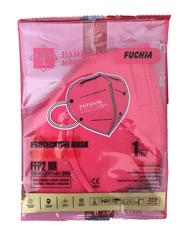 MASCHERINA FFP2 PS2001 FUCSIA 1 PEZZO - Farma Nice