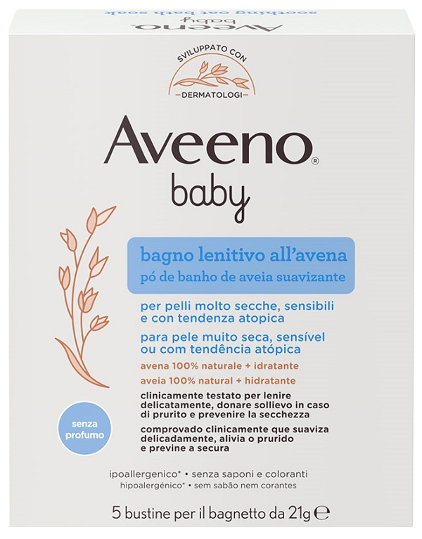 AVEENO BABY COLLOIDAL POLVERE BAGNO 5 X 21 G - Farma Nice