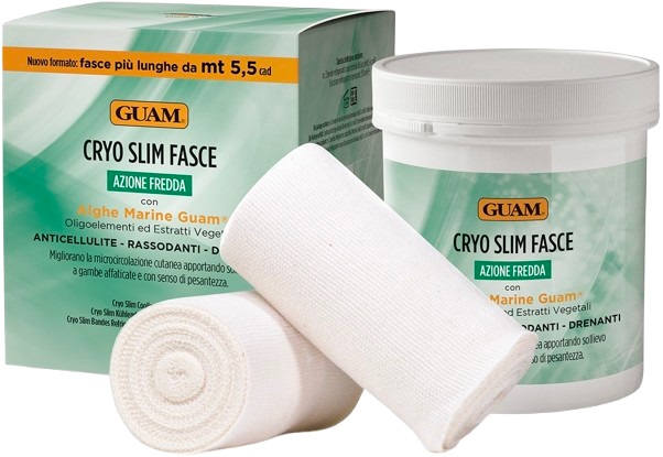 GUAM CRYO SLIM FASCE ANTICELLULITE RASSODANTI DRENANTI 2 PEZZI - Farma Nice