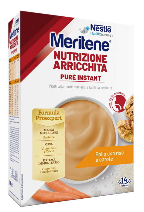 MERITENE PURE' INSTANT POLLO CON RISO E CAROTE 1 KG - Farma Nice
