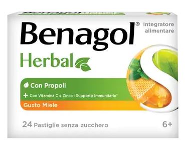 BENAGOL HERBAL MIELE 24 PASTIGLIE - Farma Nice