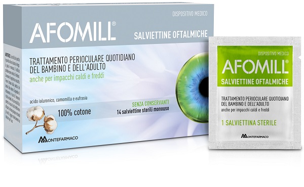 AFOMILL SALVIETTINE OFTALMICHE 14 PEZZI - Farma Nice