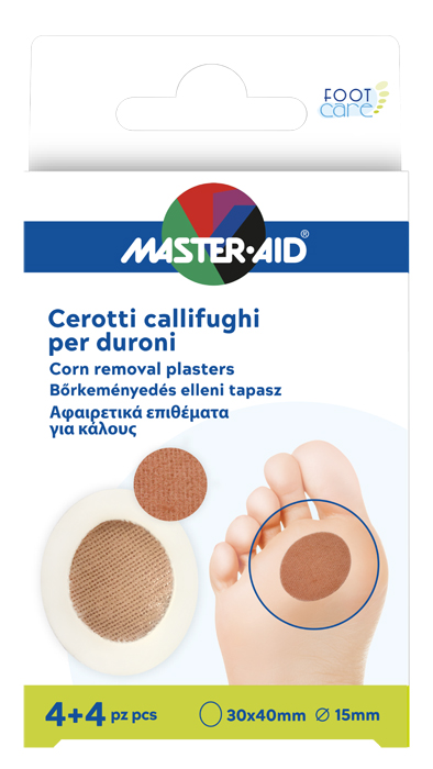 CEROTTO CALLIFUGO MASTER-AID FOOTCARE PER DURONI 4+4 PEZZI B1 - Farma Nice
