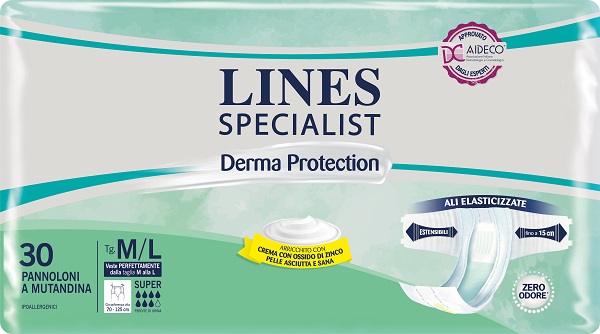 PANNOLONE A MUTANDINA LINES SPECIALIST DERMA SUPER M/L 30 PEZZI - Farma Nice