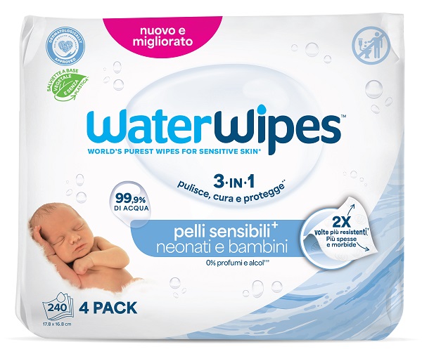 WATERWIPES BIO 4 X 60 PEZZI - Farma Nice