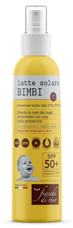 FIOCCHI DI RISO LATTE SOLARE BIMBI 50+ 140 ML SPRAY - Farma Nice