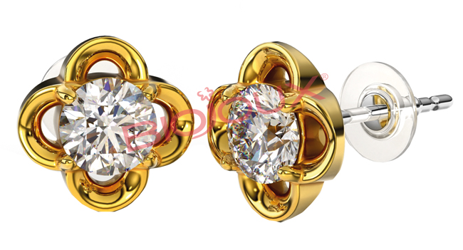 BJT243 ORECCHINI DUCHESS STEEL SW GOLD PLATED - Farma Nice