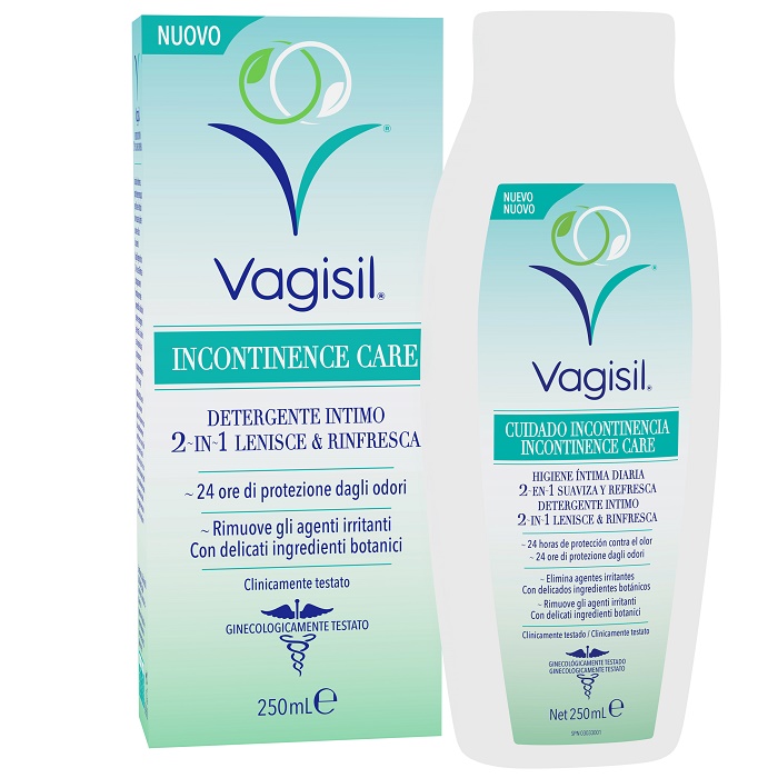 VAGISIL INCONTINENCE CARE DETERGENTE INTIMO 2IN1 LENISCE & RINFRESCA 250 ML - Farma Nice