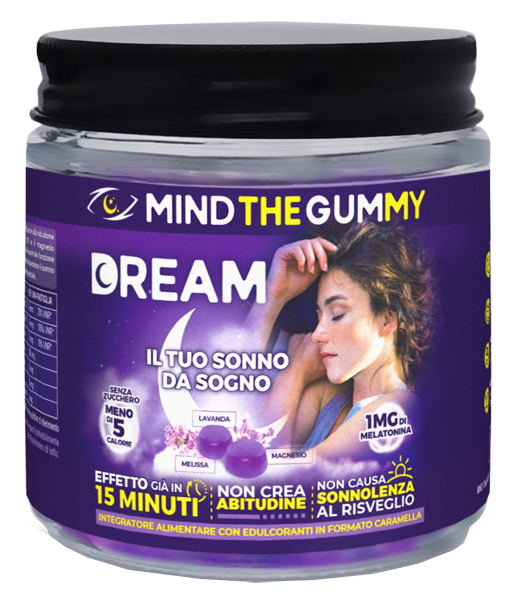 MIND THE GUMMY DREAM 30 PASTIGLIE GOMMOSE GUSTO MIRTILLO SENZA ZUCCHERO - Farma Nice