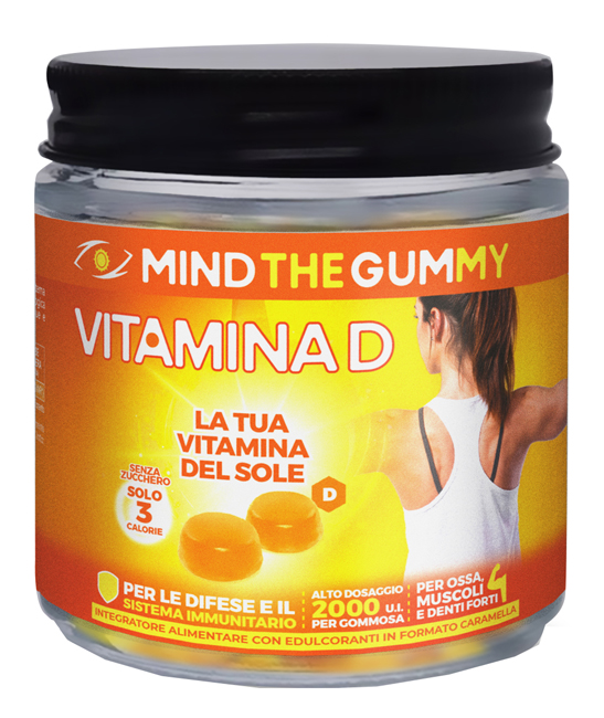 MIND THE GUMMY VITAMINA D 30 PASTIGLIE GOMMOSE GUSTO LIMONE SENZA ZUCCHERO - Farma Nice