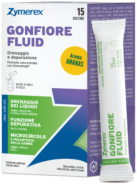ZYMEREX GONFIORE FLUID 15 BUSTINE - Farma Nice