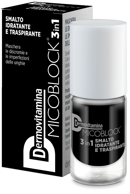 DERMOVITAMINA MICOBLOCK 3IN1 SMALTO IDRATANTE E TRASPIRANTE NERO 5 ML - Farma Nice