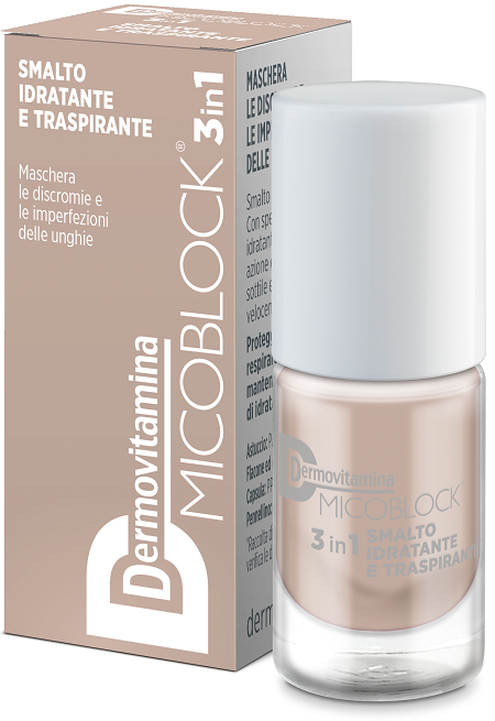 DERMOVITAMINA MICOBLOCK 3IN1 SMALTO IDRATANTE E TRASPIRANTE BEIGE 5 ML - Farma Nice
