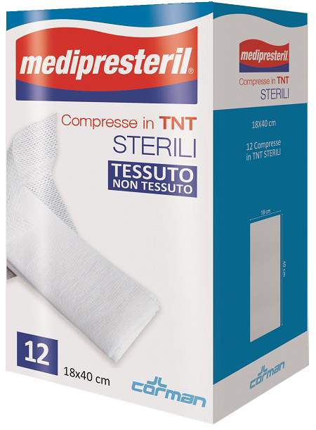 COMPRESSE STERILI TNT MEDIPRESTERIL 18X40 CM 12 PEZZI - Farma Nice