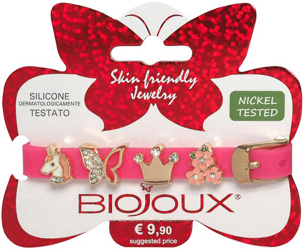 BJB012 BRACCIALE SILIC ROSA GOLD PLATED - Farma Nice