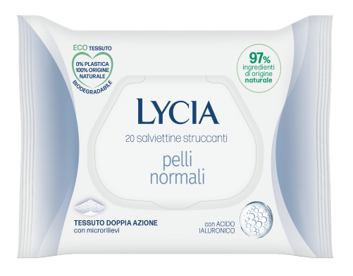 LYCIA SALVIETTINE STRUCCANTI PELLI NORMALI 20 PEZZI - Farma Nice