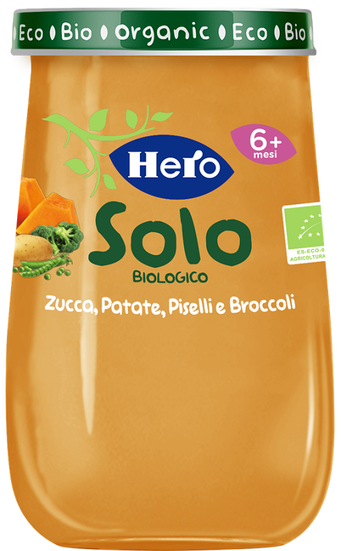 HERO SOLO OMOG ZUCCA PATATE PISELLI BROCCOLI 190 G - Farma Nice
