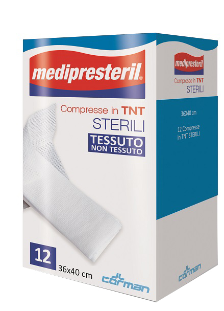 GARZA COMPRESSA MEDIPRESTERIL TNT 36X40CM 12 PEZZI - Farma Nice